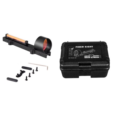 Red Dot en fibre optique rouge pour fusil de chasse à bande ventilée