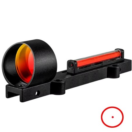 Red Dot en fibre optique rouge pour fusil de chasse à bande ventilée