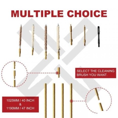 Kit de nettoyage Professionnel Vector Optic calibre 17 hmr, 22LR, 4,5 et 5,5 mm