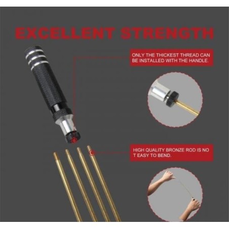 Kit de nettoyage Professionnel Vector Optic calibre 17 hmr, 22LR, 4,5 et 5,5 mm