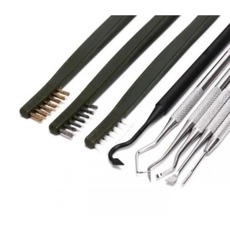 Kit de nettoyage tout calibre avec brosse et crochet en pochette