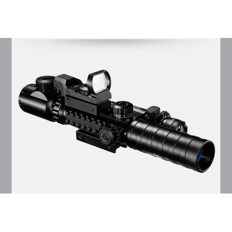Lunette de tir 3-9x32EG réticule lumineux + laser vert + Point rouge et vert holographique