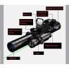 Lunette de tir 3-9x32EG réticule lumineux + laser vert + Point rouge et vert holographique