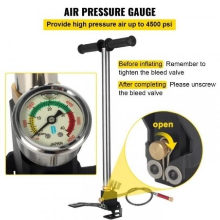 Pompe manuelle PCP 3 stages jusqu'à 4500 PSI / 300 bars *Frais de port offert*