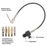 Adaptateur PCP 300 bars pour bouteille de plongée (DIN - 5/8 BSP) mâle vers quick connect femelle