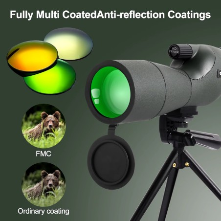 Télescope Monoculaire 25-75x60 avec trépied et adaptateur pour smartphone