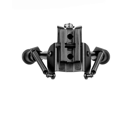 Bipied Métal pour rail picatinny et grenadière avec adaptateur pour rail picatinny