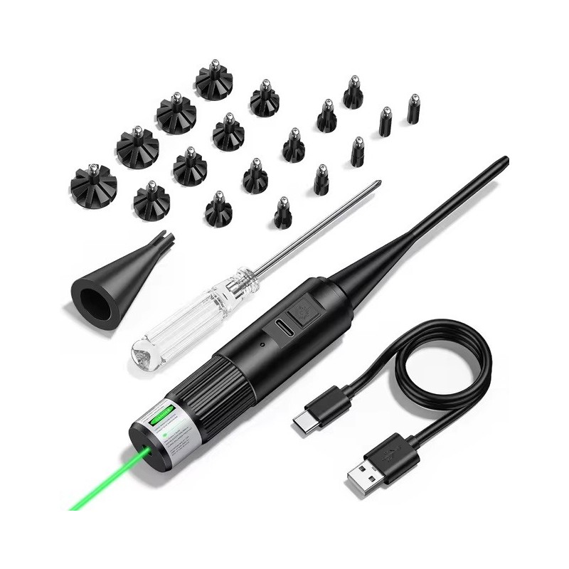 Collimateur de réglage vert calibre 0.177 jusqu'à calibre 12 batterie intégrée rechargeable via USB