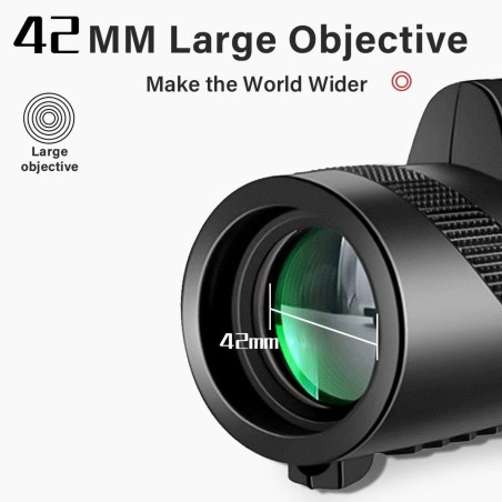 Télescope Monoculaire de vision avec trépied et adaptateur pour smartphone