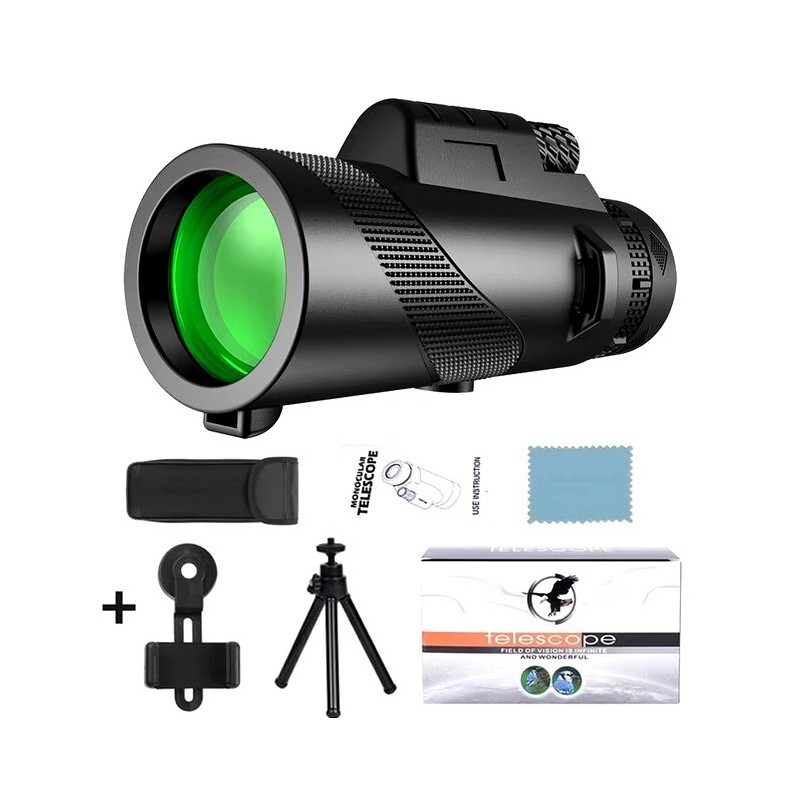 Télescope Monoculaire de vision avec trépied et adaptateur pour smartphone