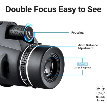 Télescope Monoculaire de vision avec trépied et adaptateur pour smartphone