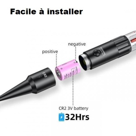Collimateur de réglage vert calibre 0.177 jusqu'à calibre 12