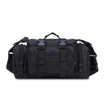Sac à bandoulière type militaire étanche de couleur noir