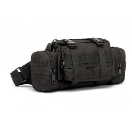 Sac à bandoulière type militaire étanche de couleur noir