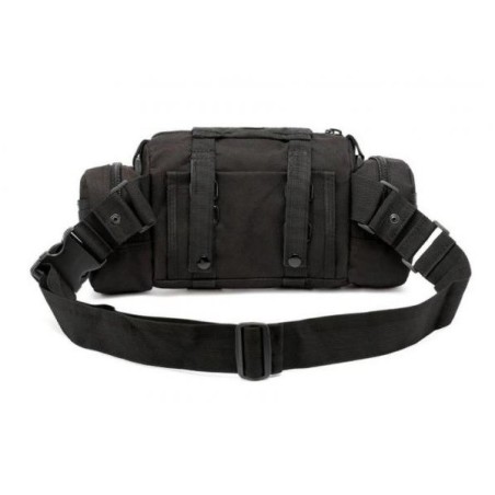 Sac à bandoulière type militaire étanche de couleur noir