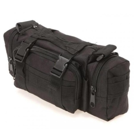 Sac à bandoulière type militaire étanche de couleur noir