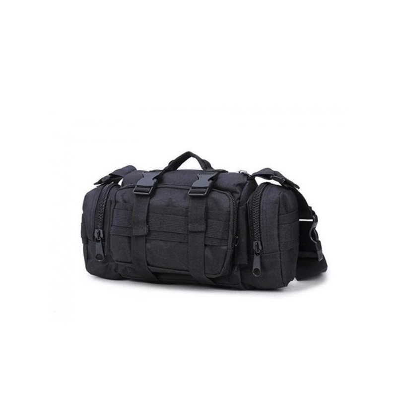 Sac à bandoulière type militaire étanche de couleur noir