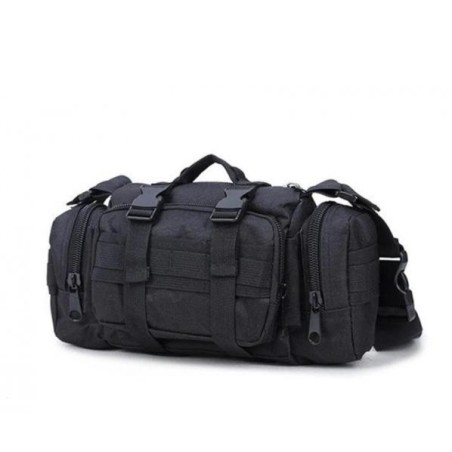 Sac à bandoulière type militaire étanche de couleur noir