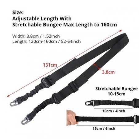 Sangle Bungee 2 point Noire