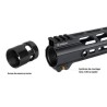 Garde main Alu 12" noir pour AR15 avec attache M-lok, QD et picatinny