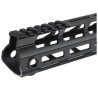 Garde main Alu 12" noir pour AR15 avec attache M-lok, QD et picatinny