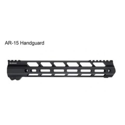 Garde main Alu 12" noir pour AR15 avec attache M-lok, QD et picatinny