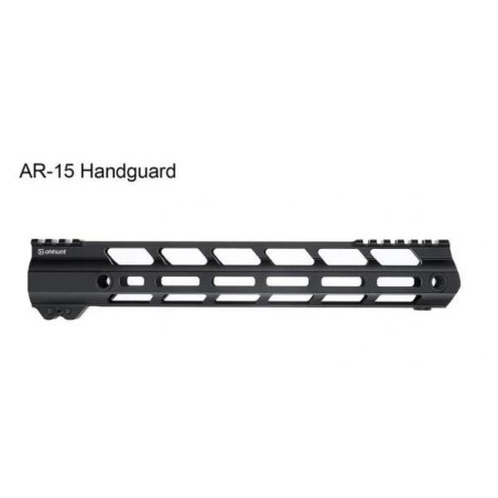 Garde main Alu 12" noir pour AR15 avec attache M-lok, QD et picatinny