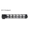 Garde main Alu 12" noir pour AR15 avec attache M-lok, QD et picatinny
