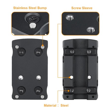 Platine bande ventilée pour Red dot Vortex Venom/Viper/Burris Fastfire/ docter pour fusil