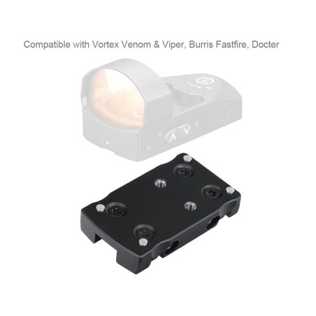 Platine bande ventilée pour Red dot Vortex Venom/Viper/Burris Fastfire/ docter pour fusil