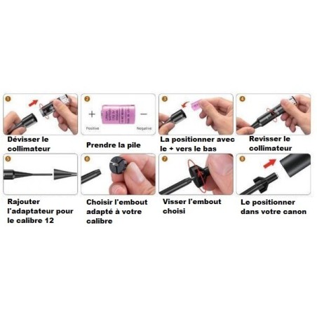 Collimateur de réglage vert calibre 0.177 jusqu'à calibre 12