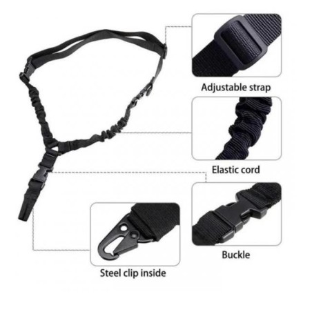 Sangle Bungee 1 point Noire