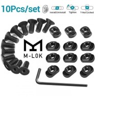 Kit 10 vis et  écrous M-lok avec clé allen